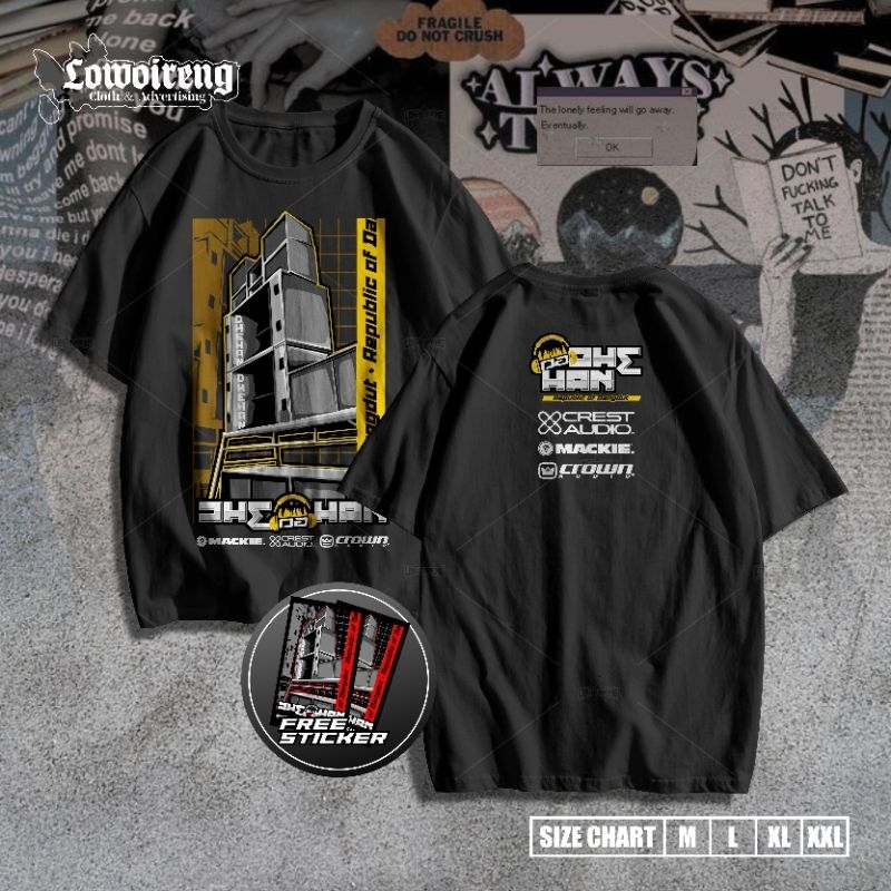 Kaos Dhehan Pro Audio - Republik Of Dangdut - Cotton Combed Premium - Bayar Ditempat
