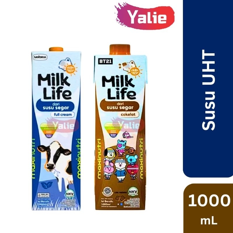 

Milk Life Susu UHT 1 Liter Full Cream Chocolate Milk Cokelat Coklat 1000ml Choco Susu Milklife Savoria