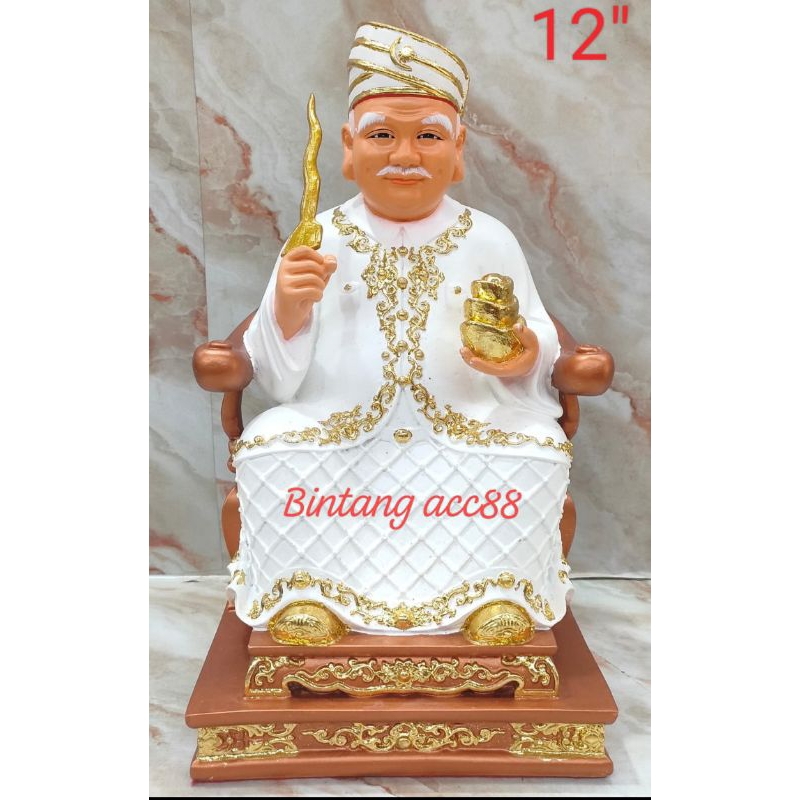 patung datuk / datuk - kris - putih - fiber - 12inch