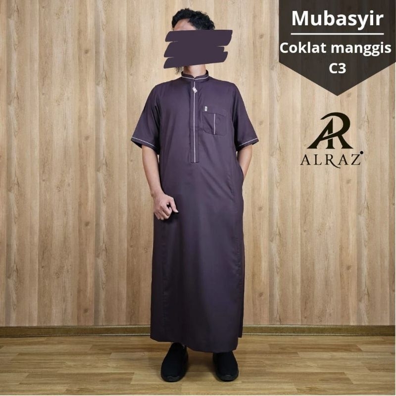 Jubah Alraz Model Mubasyir Lengan Pendek