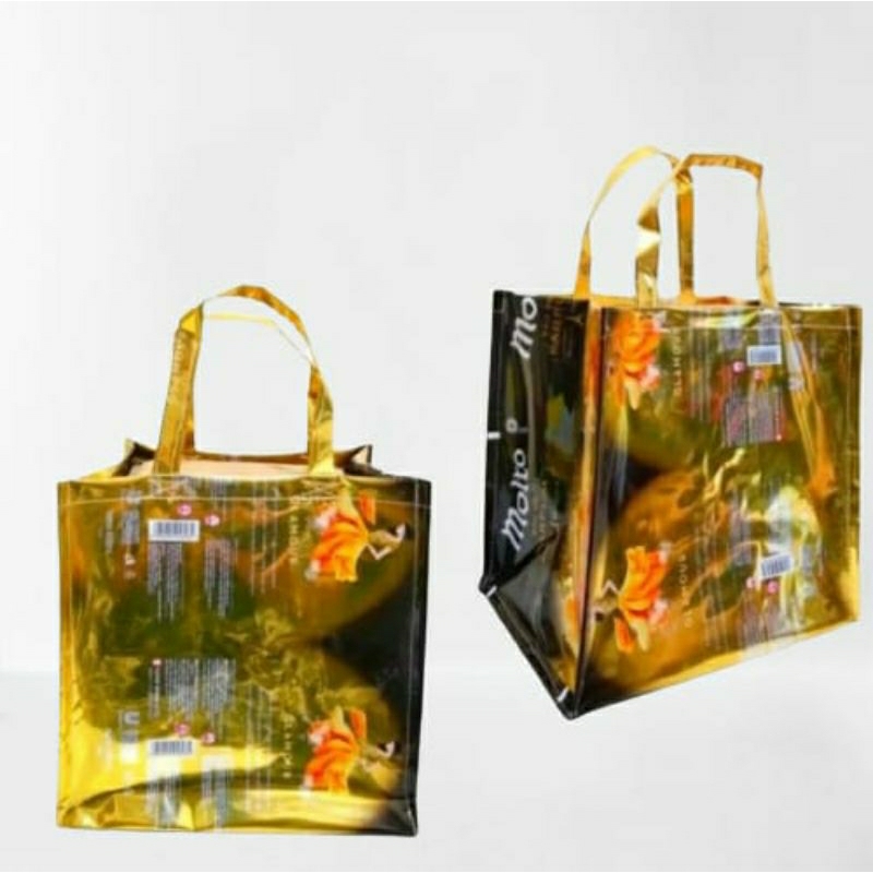 

[1pcs]Tas Nasi kotak Tas hajatan tas plastik daur ulang motif random