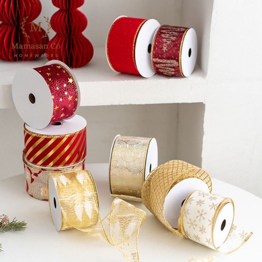 

Christmas 6 cm Premium Ribbon Tree Gift Decoration | Pita Pohon Natal Kado CMH0183