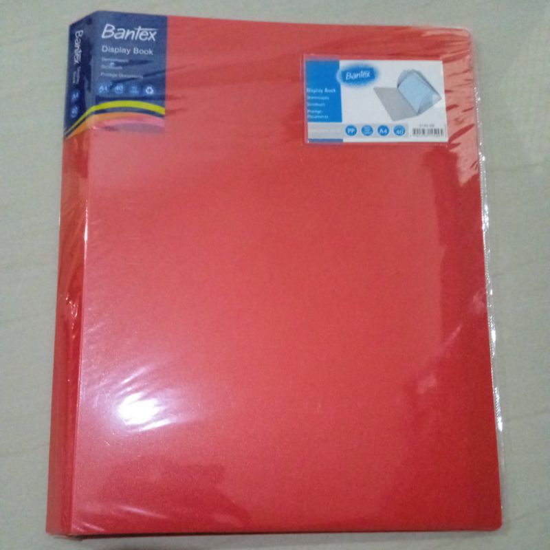 

Bantex Display book A4 potrait clear holder 40 pockets red