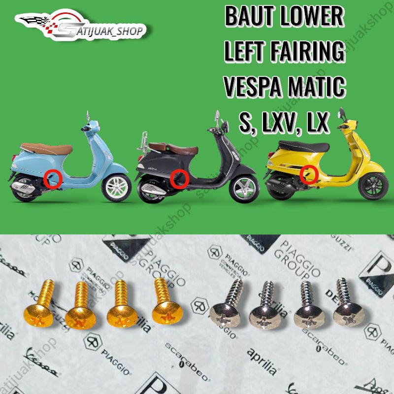 BAUT VESPA MATIC BAUT BODY VESPA LOWER LEFT FAIRING S, LXV, LX