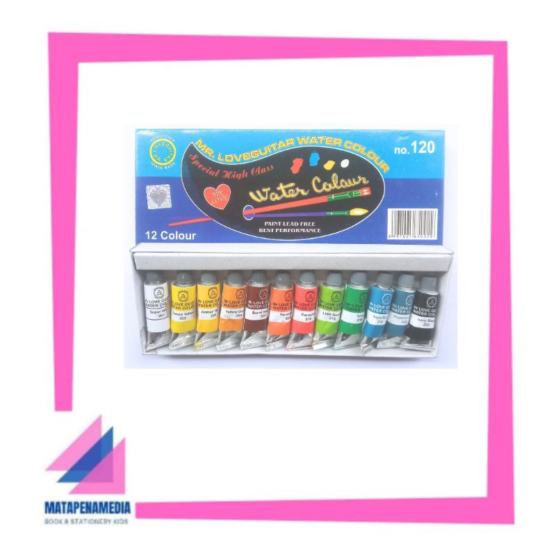 

Cat Air MR. LOVE GUITAR WATER COLOUR no. 120 Isi 12 Warna