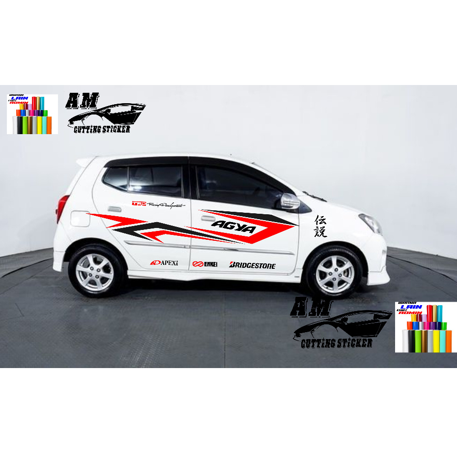 Stiker mobil Daihatsu Agya simpel list Cutting stiker Agya Terbaru