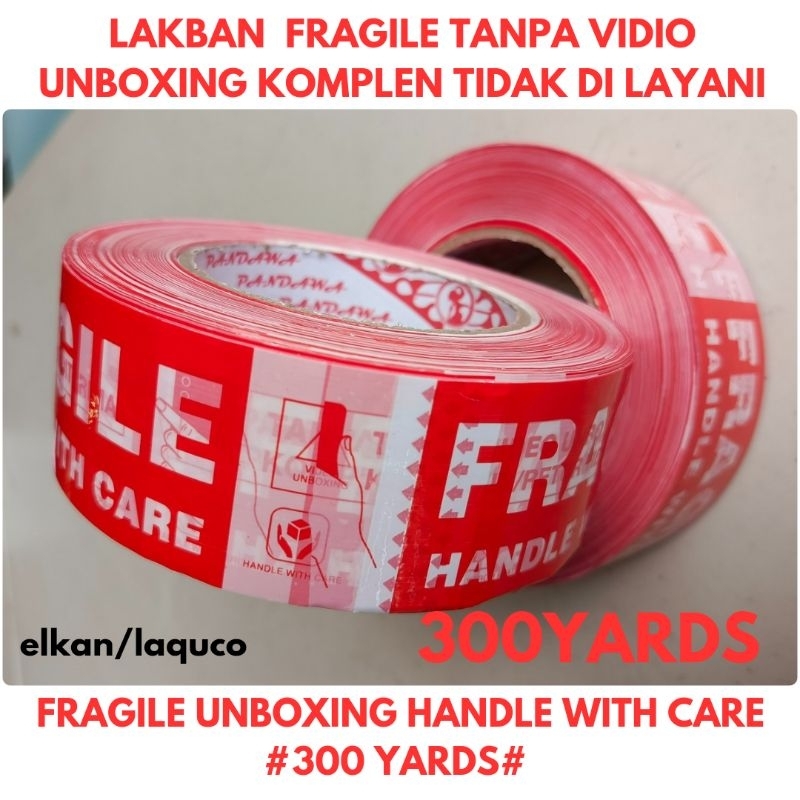 

Lakban fragile Unboxing vidio 2 INCH (45mm) x 300 YARDS pandawa HEMAT MURAH