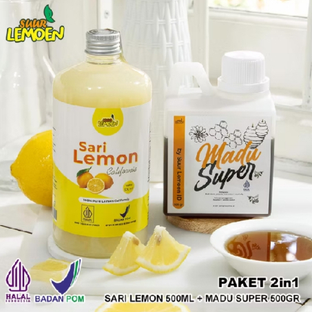 

Paket Hemat - Paket 2 in 1 Big - Sari Lemon 500 ml dan Madu Super 500 gr