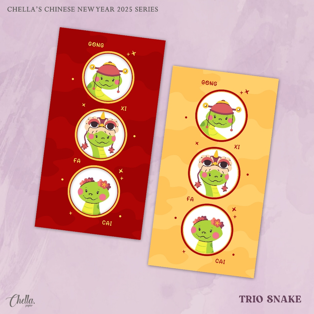 

TRIO SNAKE - CUSTOM ANGPAO IMLEK 2025 (BISA TULIS NAMA/LOGO) isi 6 pcs