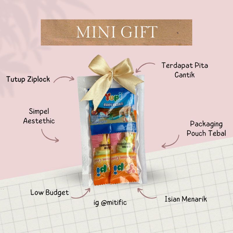 

MINI GIFT / GIFT MURAH / HADIAH UNTUK TEMAN / HADIAH MINI / HADIAH PERMEN / REKOMENDASI GIFT / HADIAH AESTETHIC / HADIAH YUPI / GIFT YUPI / KADO / HAMPERS MINI