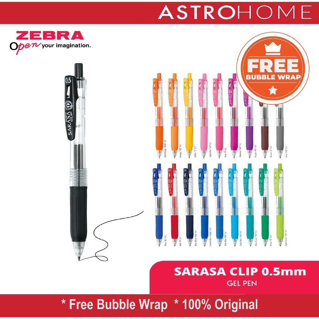 

Pulpen Cetek Ballpoint Bolpoin Pen Zebra Sarasa Clip Gel Ink Pen 0.5 mm