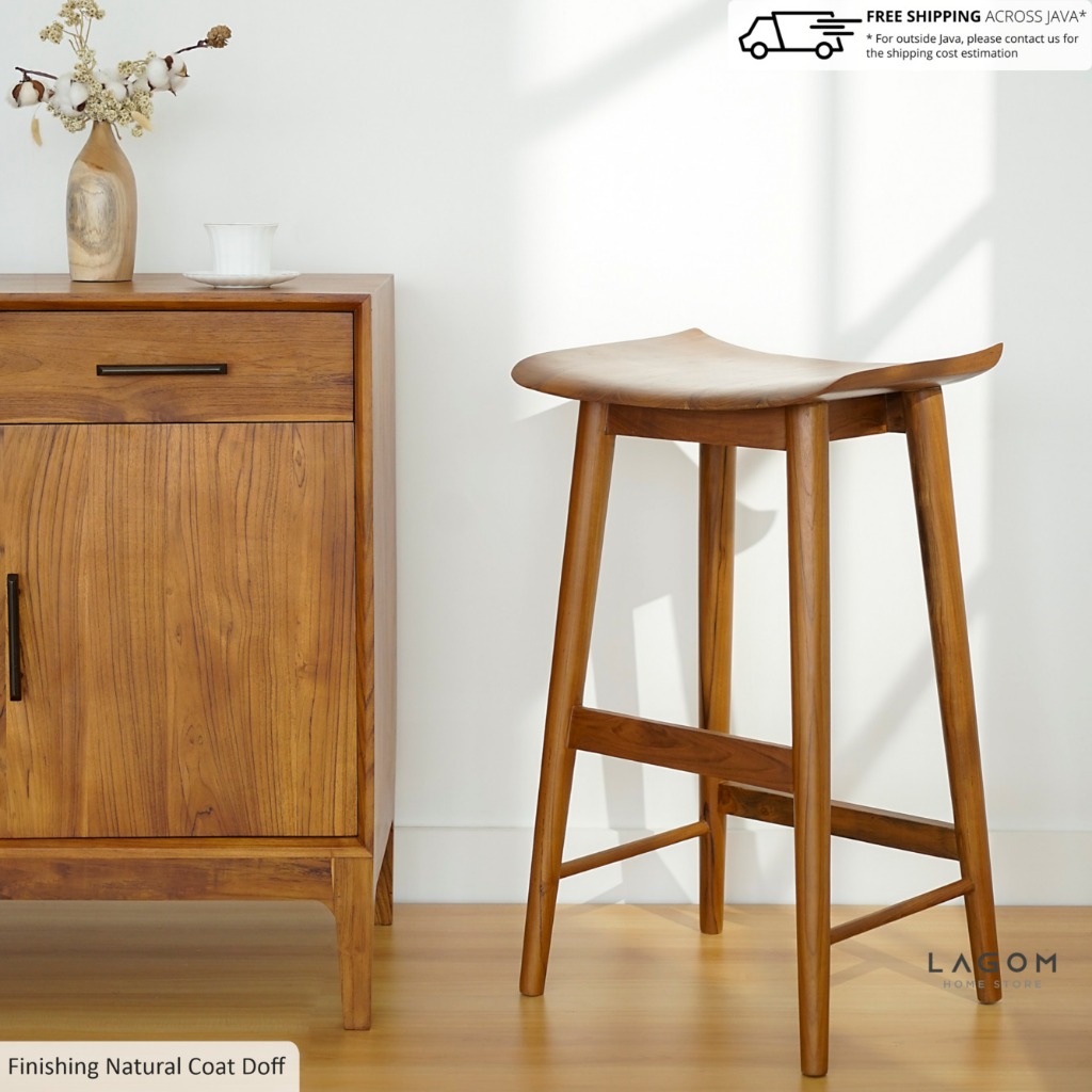 Kursi Bar/Bar Stool Unik Kayu Jati Minimalis