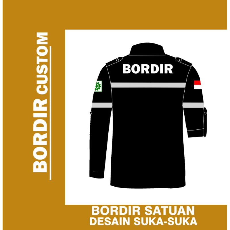 Baju Wearpack Safety Atasan Kemeja Proyek Bengkel Las Gratis Bordir Perusahaan (COD)