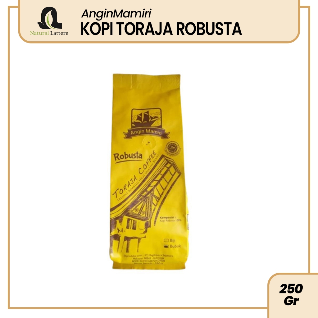

Kopi Toraja Robusta ANGIN MAMIRI khas Sulawesi 250 gr