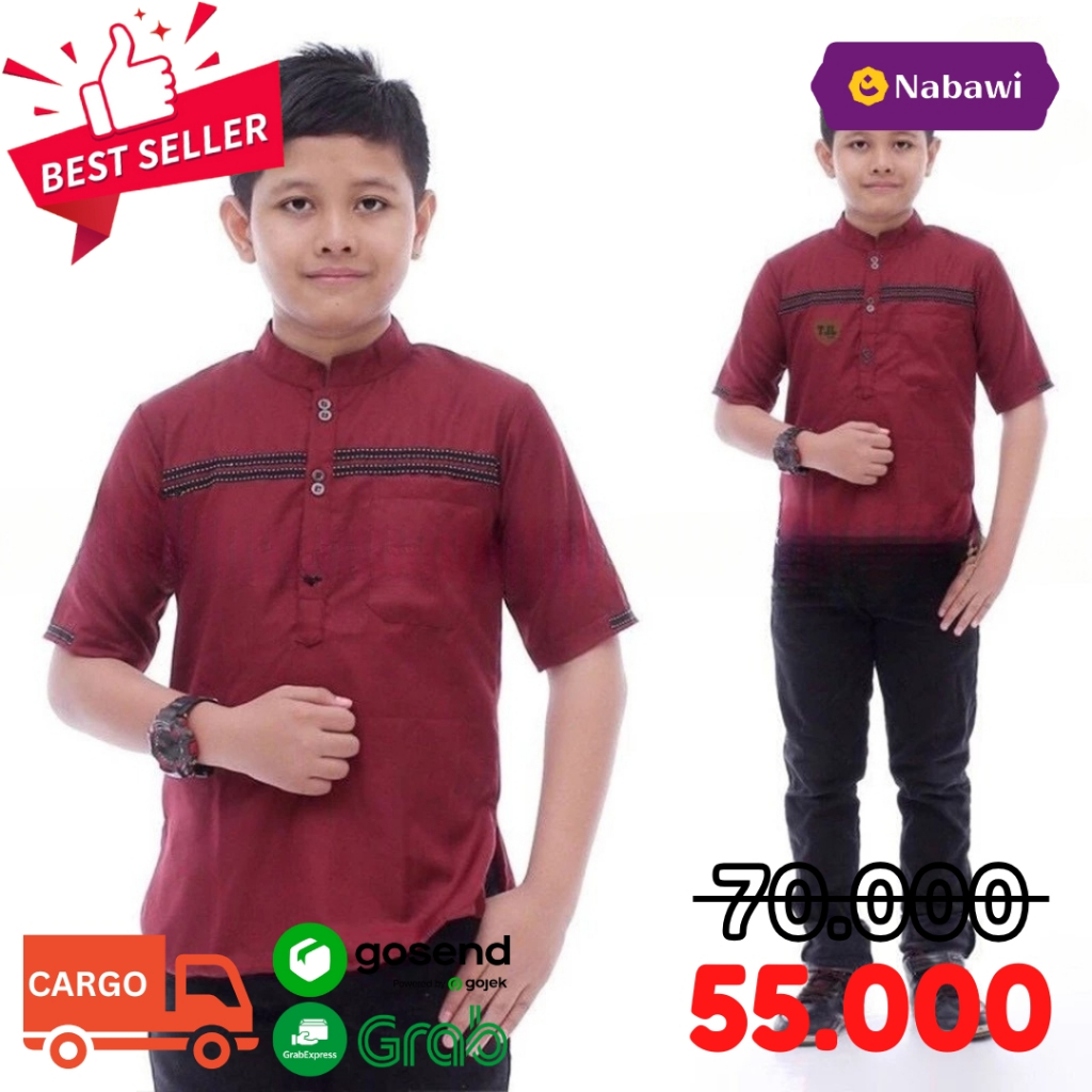 Baju Koko Anak Laki-laki Baju Muslim Terbaru Elegan Atasan Muslim Anak Koko Modern