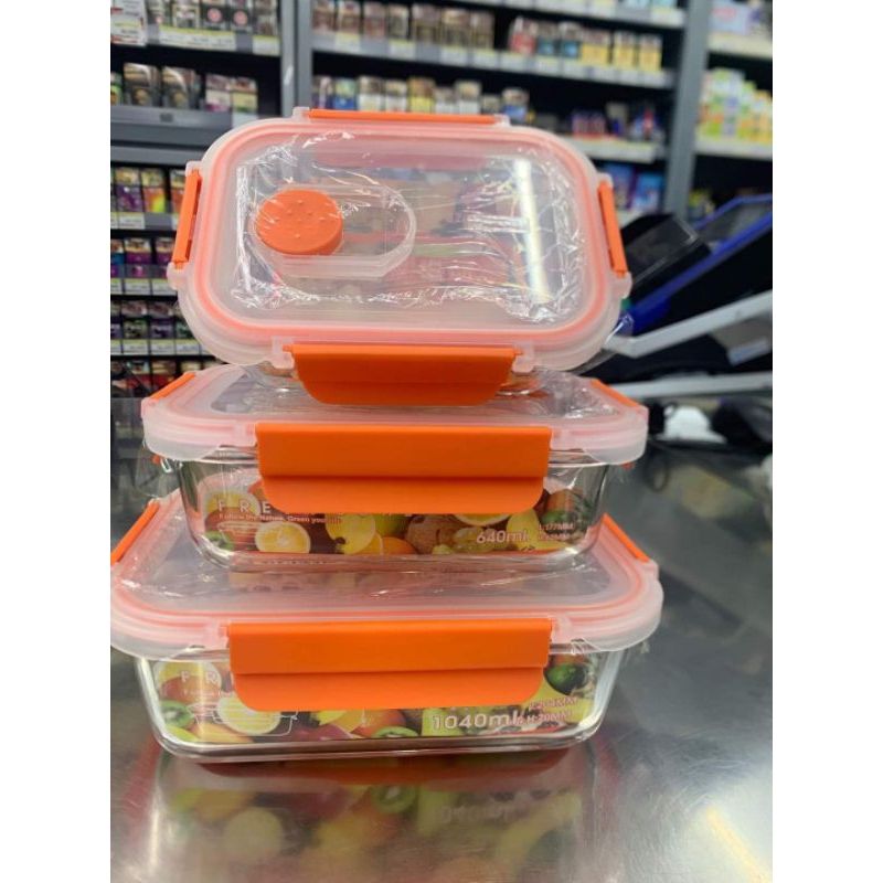 glass food container indomaret