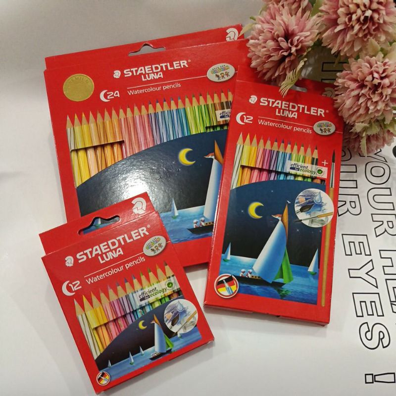 

Luna Watercolour Pencils 12wpendek, 12wpanajng, 24wpanjang Staedtler