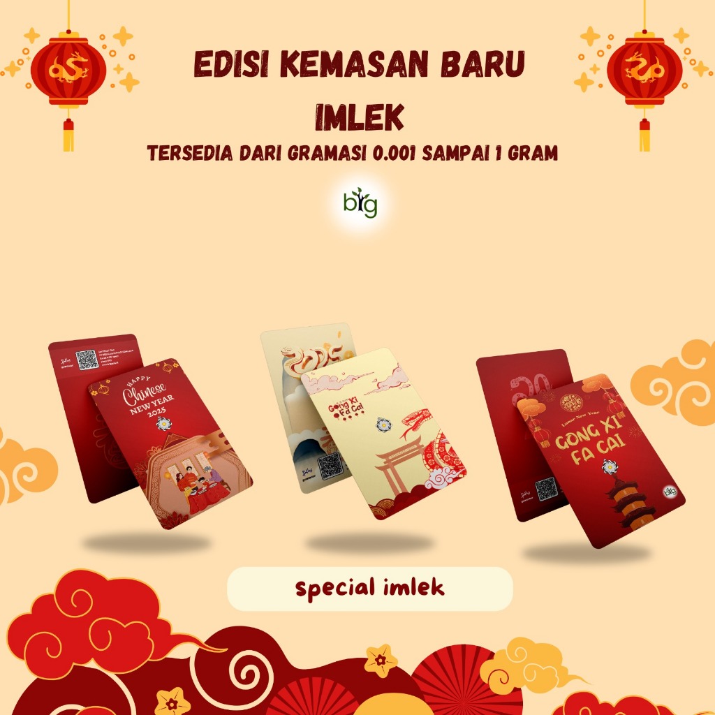 Logam Mulia/BIG GOLD 0.001-0.01 Gram Imlek Chiness New Year 2025