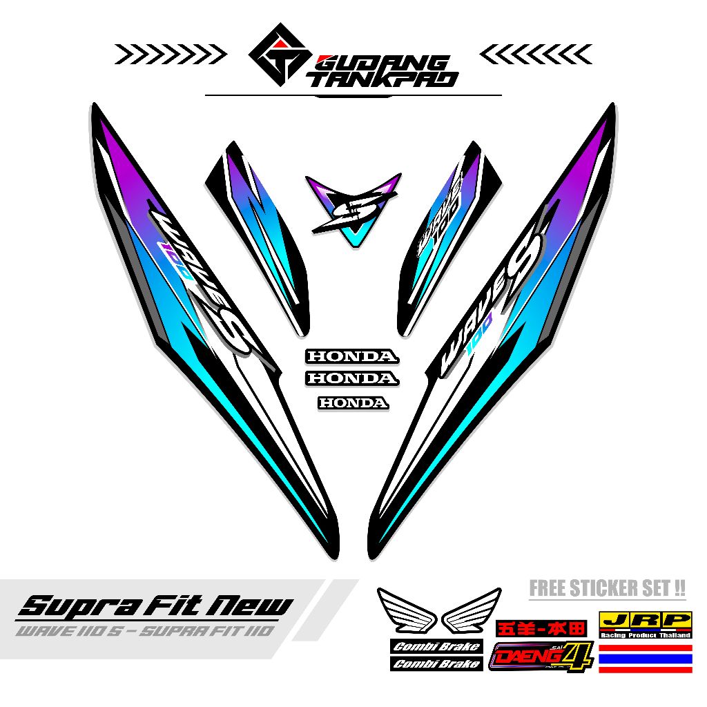 STRIPING MOTOR SUPRA FIT NEW 110 / MTF 33 / STRIPING SUPRA FIT S / STRIPING HONDA SUPRA FIT / STIKER