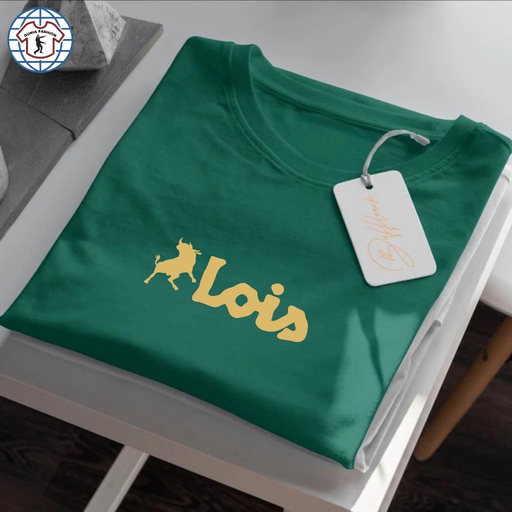 COD - Baju Kaos Distro Lengan Pendek L012 LGS Text GOLD Premium Quality Koas Cotton Combed 30s,Bisa 