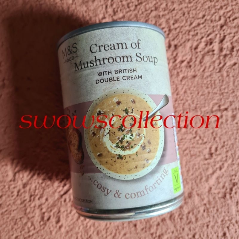 

M&S MARK MARKS & AND SPENCER CREAM OF MUSHROOM SOUP SOP SUP JAMUR INSTANT