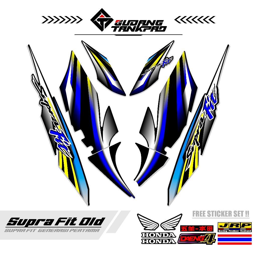 STRIPING MOTOR SUPRA FIT OLD 110 / MTF 15 / STRIPING SUPRA FIT LAMA / STRIPING HONDA SUPRA FIT / STI