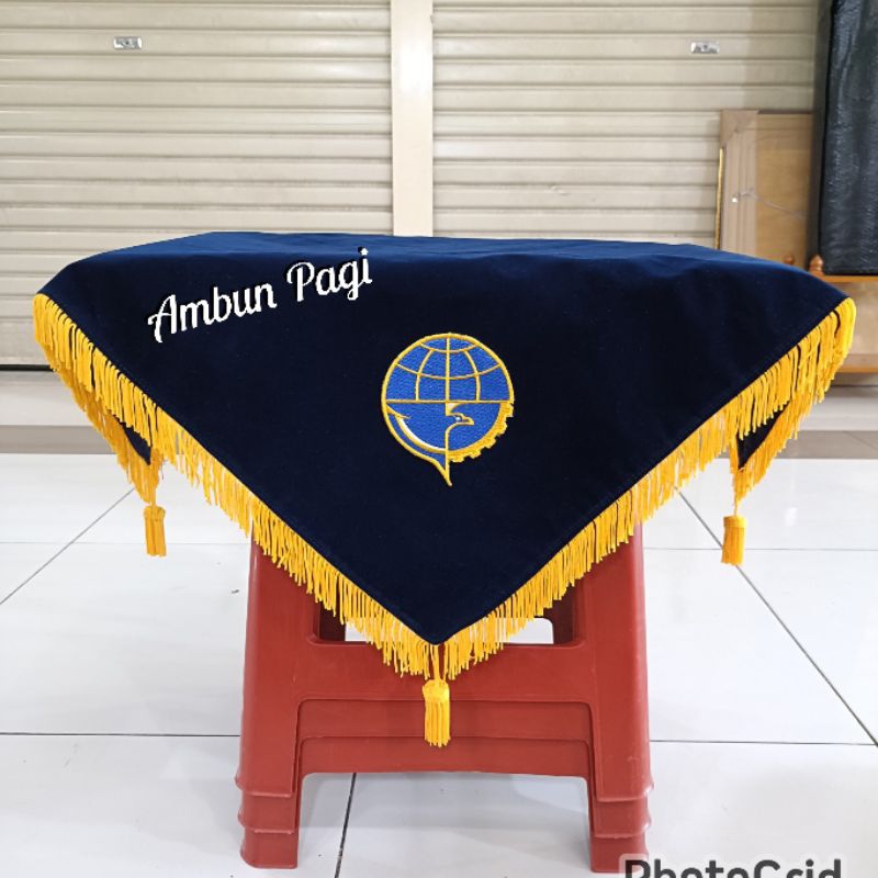 

best seller custom alas baki upacara bendera alas baki paskibra logo Kemenhub