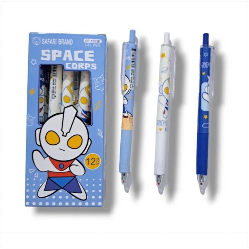 

Bolpen karakter anak ULTRAMEN (Isi 12 PCS) Gel Pulpen SF-1803E