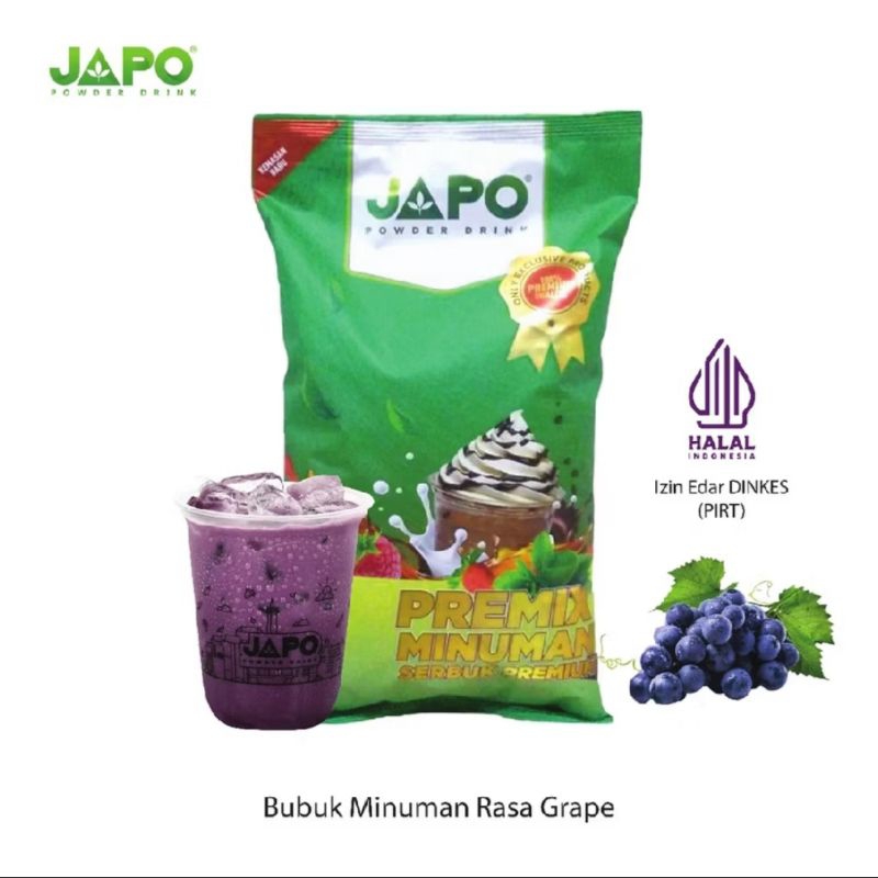 

Japo bubuk minuman 1kg grape