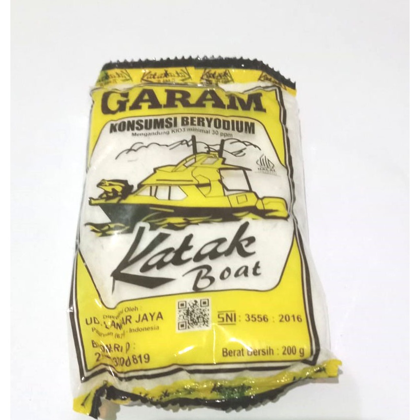 

Garam Dapur Beryodium Cap Katak Boat 200gram