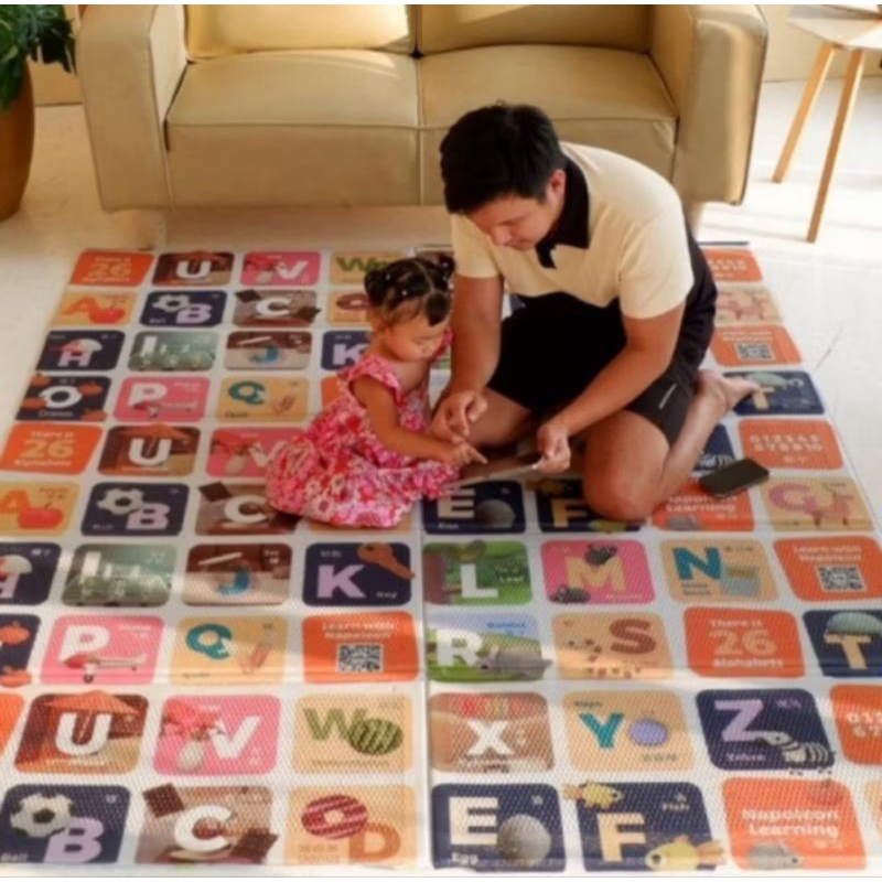 Playmate NAPOLEON learning foladble Baby Playmate, Tikar Lipat edukasi anak