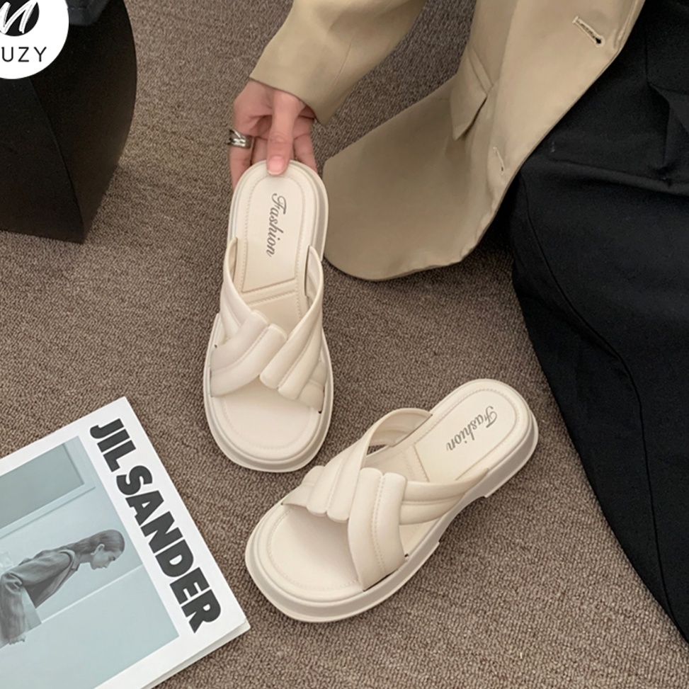 LANGSUNGORDER Muzy Sendal Wanita Sendal Jelly Sendal Wedges Sendal Heels Wanita Sendal Hak Tahu Wani