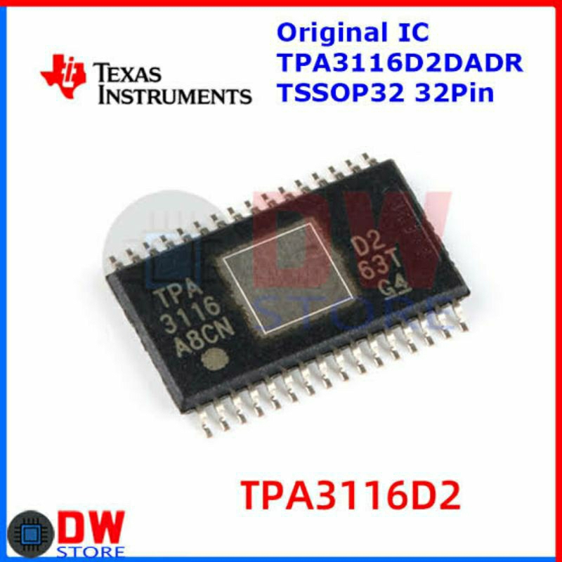 IC TPA3116 TPA3116D2 TPA3116D2DADR 100W 2x50W Stereo Power Amplifier