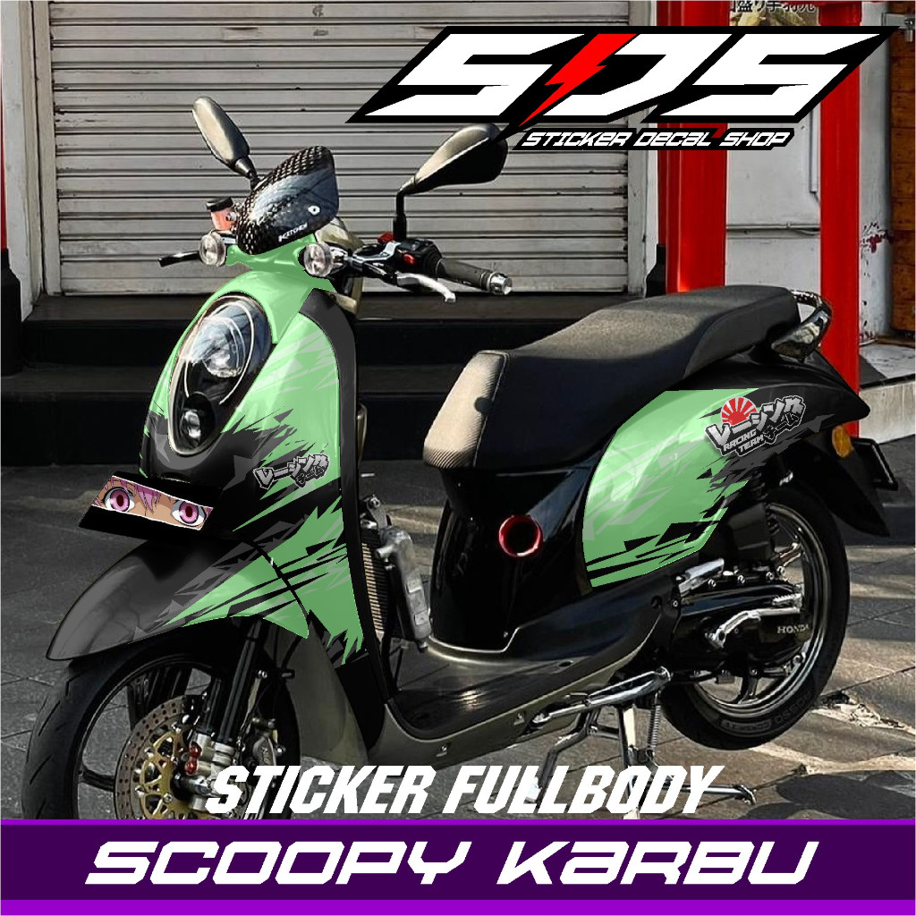 TERBARU Decal Scoopy full body Dekal Sticker Scoopy Lama / Karbu Desain Motif ABSTRAK JEPANG