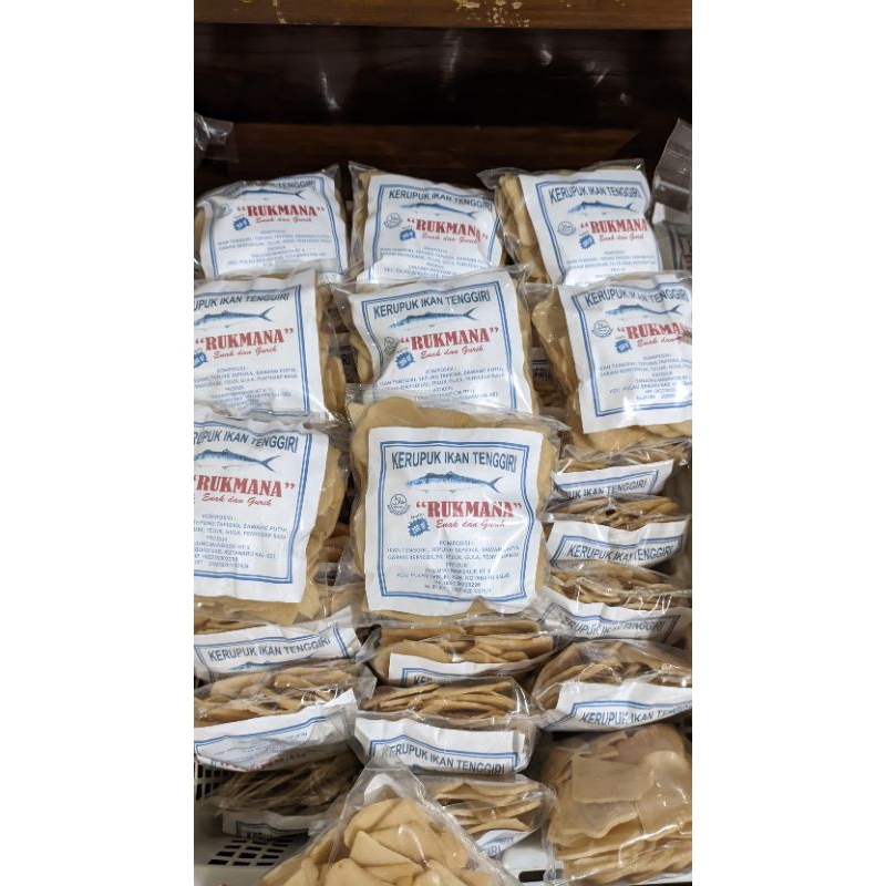 

Kerupuk Mentah Ikan Tenggiri Rukmana Kemasan 200gr.