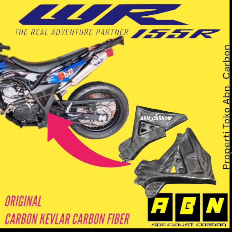 Cover rangka Yamaha wr155 carbon kevlar protector rangka Yamaha wr155 carbon kevlar karbon fiber