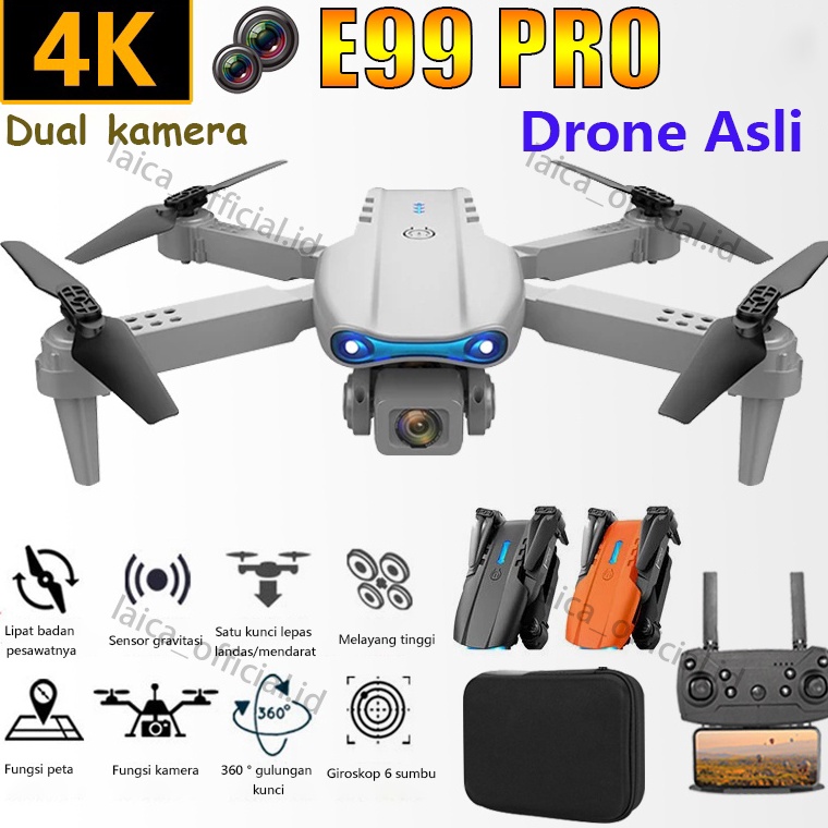 LANGSUNGORDER 2  223 TERBARU Drone E99 PRO Mini Drone Dual Kamera Drone indoor RC 4K HD Kamera WIFI 