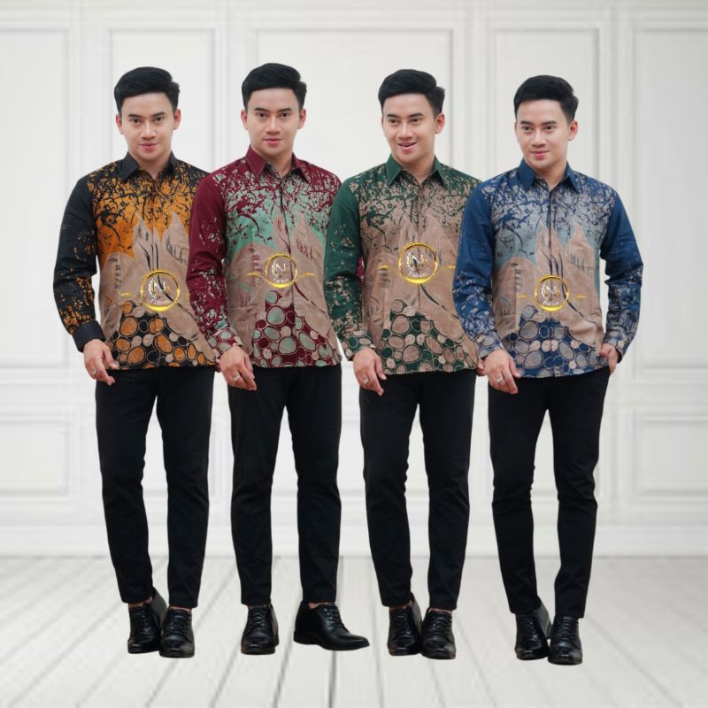 BAJU BATIK LENGAN PANJANG PRIA BATIK KEMEJA PRIA DEWASA