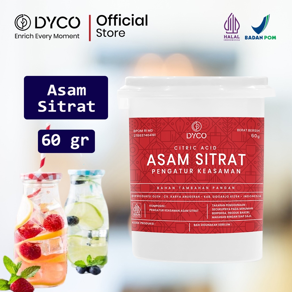 

Asam Sitrat Citric Sitrun Citrun Acid Asam Sitrat DYCO 60 g