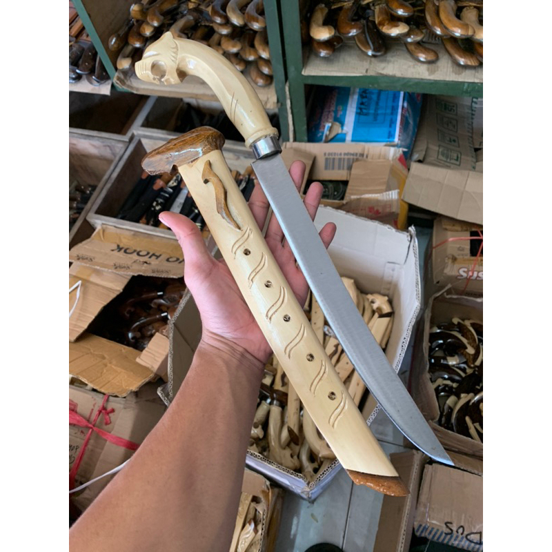 PISAU SINGA PUTIH 30cm/ PISAU TAJAM/ PISAU UKIR/ PISAU KEREN