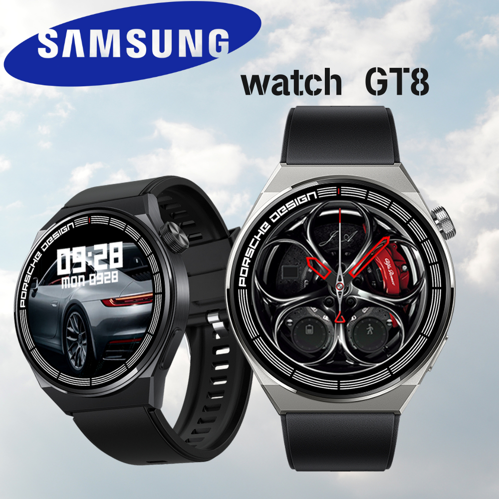 【COD】100%Original Samsung Smartwatch GT8 Porsche GPS NFC Smart Watch 1.28 inch Screen Bluetooth Call