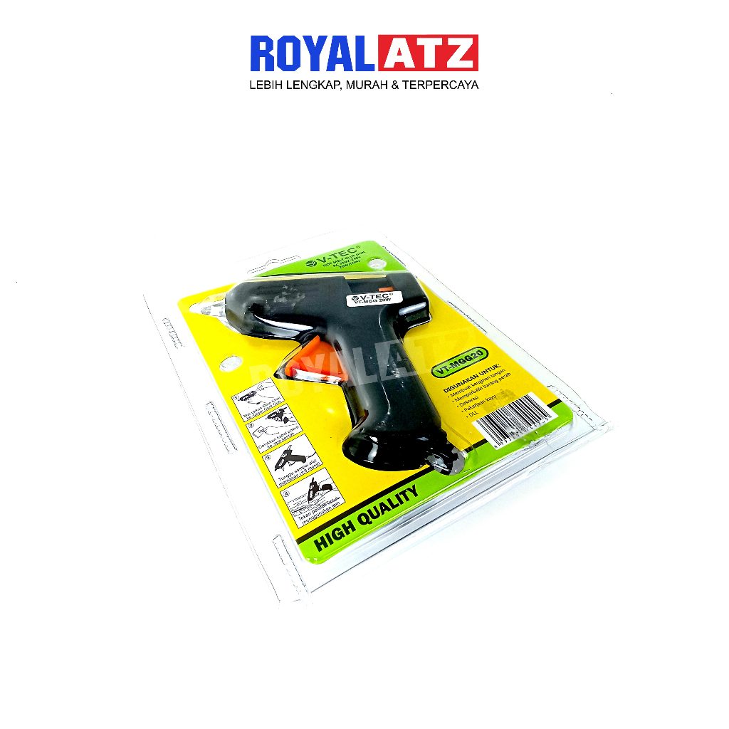 

Alat Tembak Lem Glue Gun / Alat Lem Tembak Kecil / Alat Lem Bakar / Glue Gun 20 Watt V-Tec