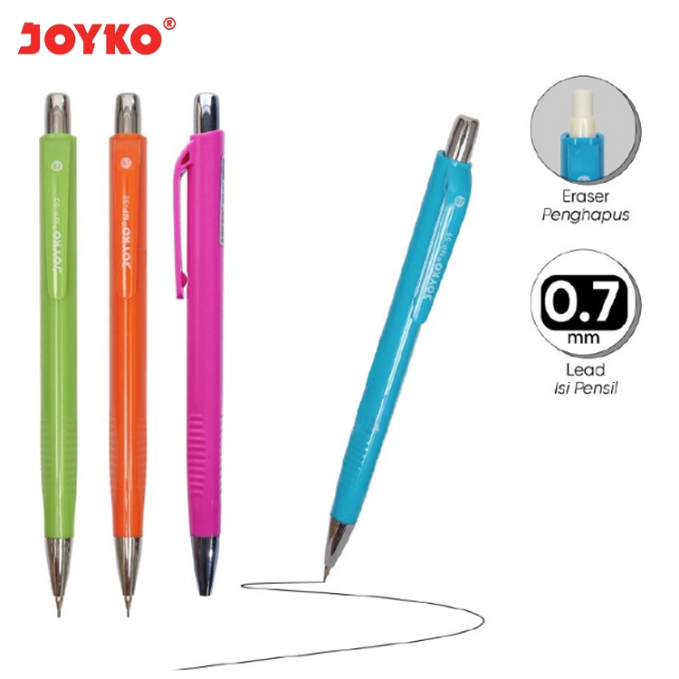 

JOYKO Pensil Mekanik Pensil Isi MP-50 0.7 mm Tersedia 1 Pack (12 Pcs) / 6 Pcs / 3 Pcs