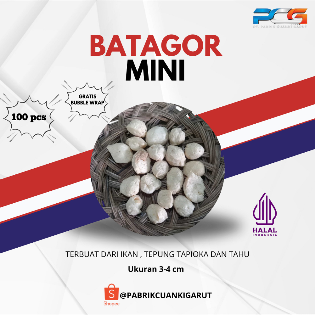 

BATAGOR MINI KERING asli garut isi 100 pcs