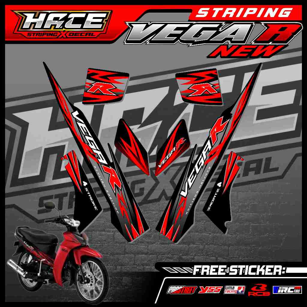 771 STRIPING STICKER VEGA R NEW - STRIPING STICKER VEGA R NEW RACING PREMIUM