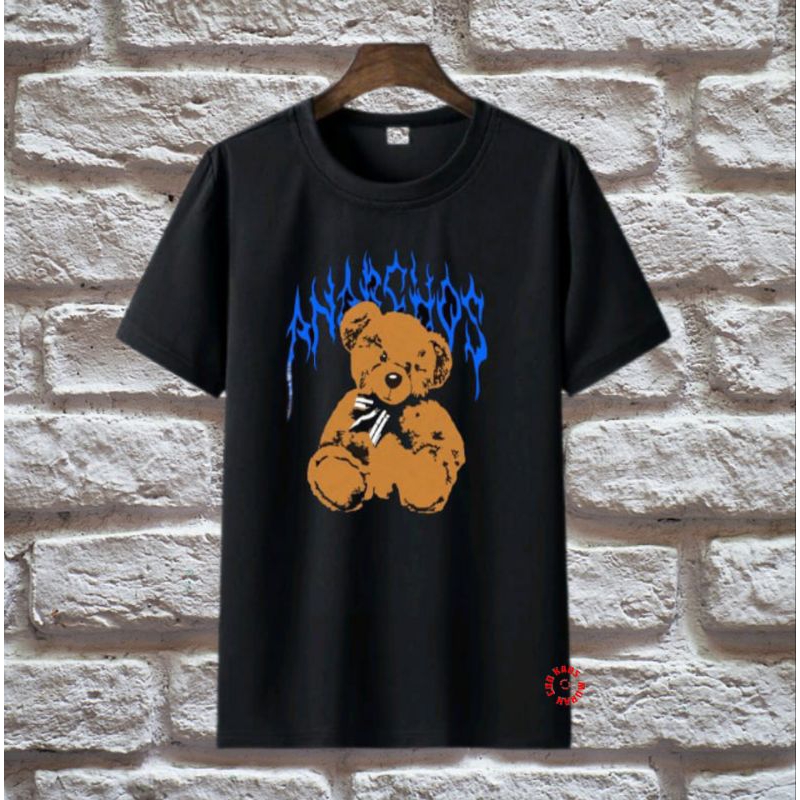 kaos oversize tedyy bearr pada api kaos dewasa pria wanita