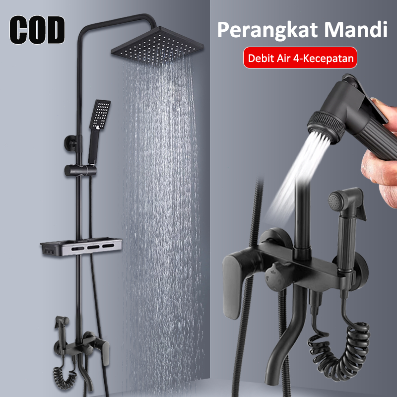 Shower Kamar Mandi Satu / Set Shower Set Kamar Mandi Rain / Shower Kamar Mandi 4 Dalam 1 Set / Showe