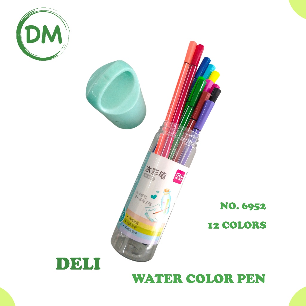 

6952WC DELI WATER COLOR PEN 12 WARNA