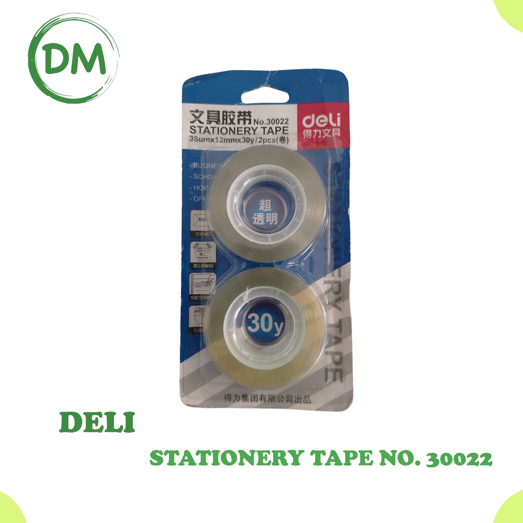 

DM - Deli Stationery Tape 30022/ (Dapat 2 Rol)/Stationery Tape(Transparent) ORIGINAL