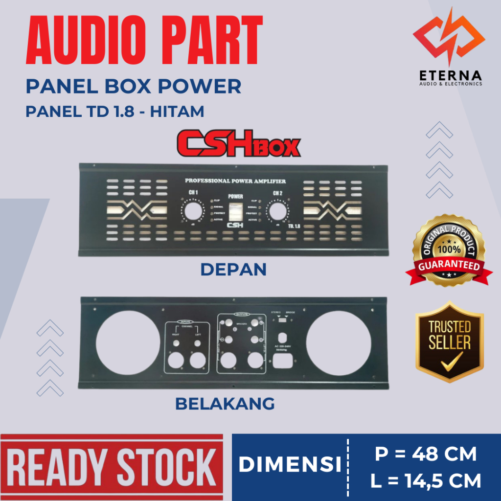 CSH PANEL / PLAT BOX POWER - TD 1.8 HITAM